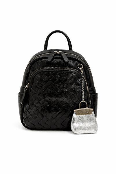 ZERVA QUEEN Women's Mini Backpack, Lightweight, Chain Detailed, Multi-Compart...