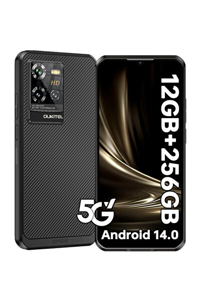 oukitel Telefon WP50 negru, robust, subțire, 5G, ecran mare, 6,6", 16 GB RAM,...