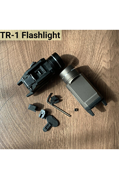 Choice مصباح يدوي تكتيكي أسود TR-1، مصباح تكتيكي LED بقوة 1000 لومن، مصباح مع...