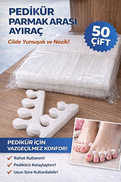 GenelTedarik PAWLENCE PEDİKÜR PARMAK ARASI KULLAN AT AYIRICI 50 ÇİFT