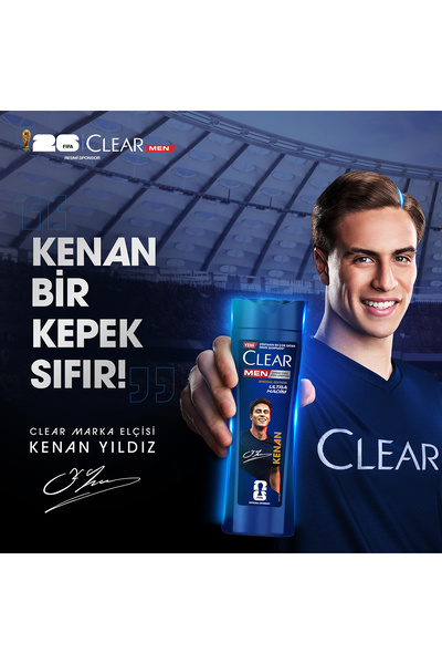 Clear Men Kepeğe Karşı Etkili Şampuan Kenan Yıldız Ultra Hacim 350 ml x3