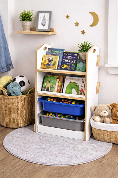 Asrimo mobilya Çocuk Aktivite Kitaplık Saklama Ünitesi