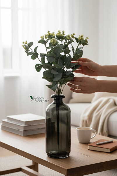 YAPAY ÇİÇEKÇİNİZ Yapay Okaliptus Demet Çiçek