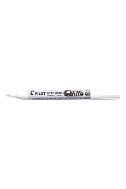 Pilot Super Color Medium permanent marker round tip 4.5 mm white