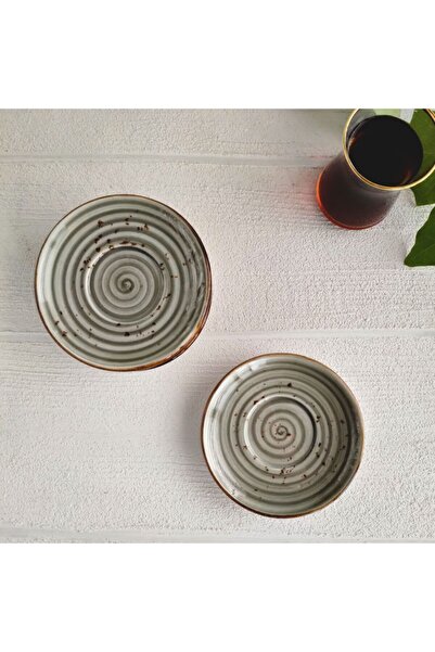 MADAM İZMİR Winter 6-Piece Tea Plate Set - Gray