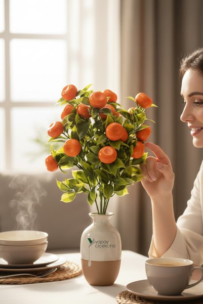 YAPAY ÇİÇEKÇİNİZ Buchet de mandarine artificiale