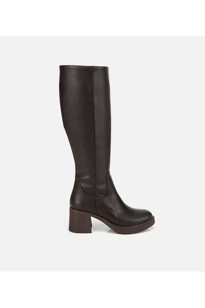 Hotiç Kadın Kahverengi Yüksek Topuklu Çizme
