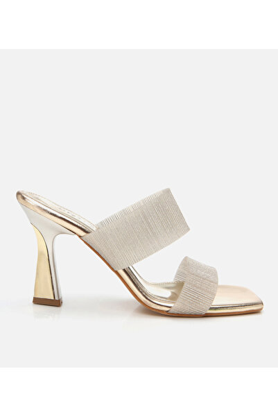 Hotiç Ženske zlatne svetlucave papuče na petu