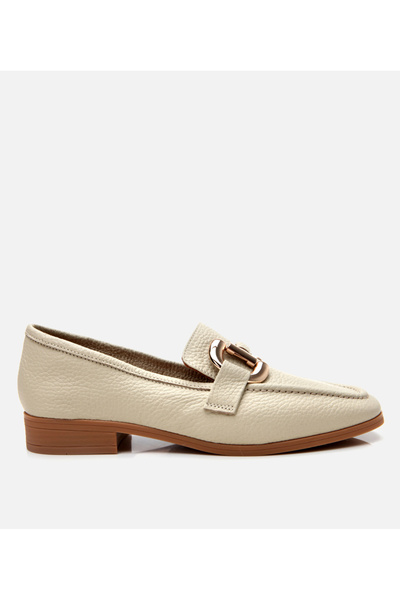 Hotiç Ženske kožne ležerne mokasine sa ecru kopčom