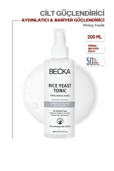 BECKA Pirinç Mayası Tonik Aydınlatıcı Leke Karşıtı ve Beyazlatıcı 200 ml
