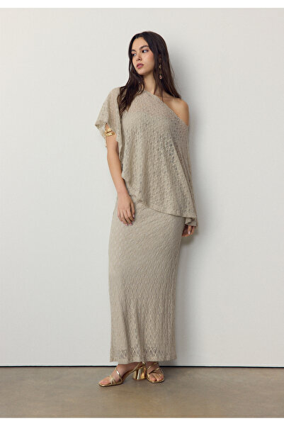 Stradivarius Lace layered midi dress