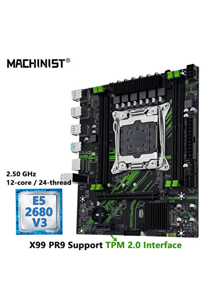 Choice1 لوحة أم + معالج MACHINIST PR9 X99، لوحة أم مدمجة مع معالج Intel Xeon ...