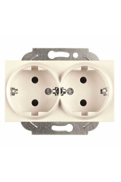 VİKO K/M Krem 2’li Top Priz Mek + D/K – Çerçevesiz