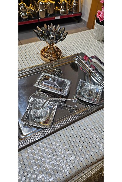 KÖSEOĞLU HOME Sila Hasir Silver 40 Piece Tea Set