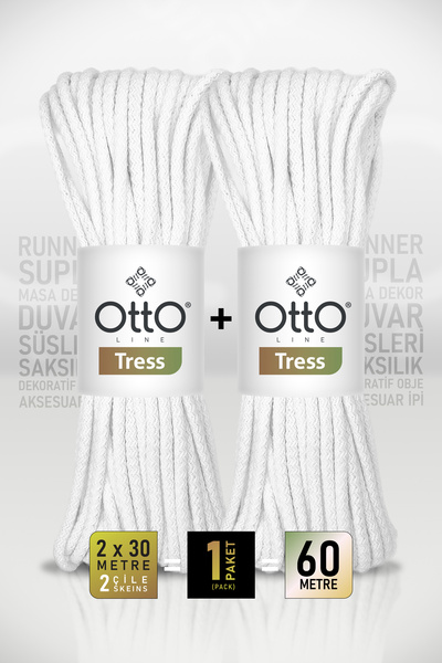Otto Κορδόνια - Λευκό (5013) - Συσκευασία 2 τεμαχίων x 30μ/6χιλ/500γρ - Κορδό...