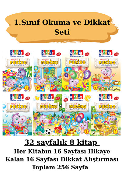 Damla Yayınevi 1. Sınıf Dikkat ve Okumayı Güçlendiren Set. Dikkat ve Hikaye S...