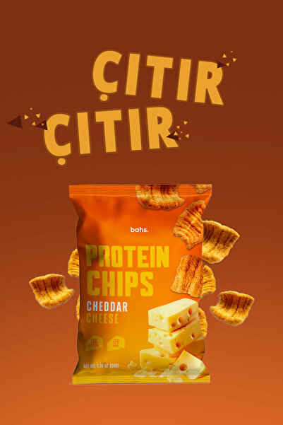 bahs. Protein Chips - Cheddar Cheese - x4 Adet