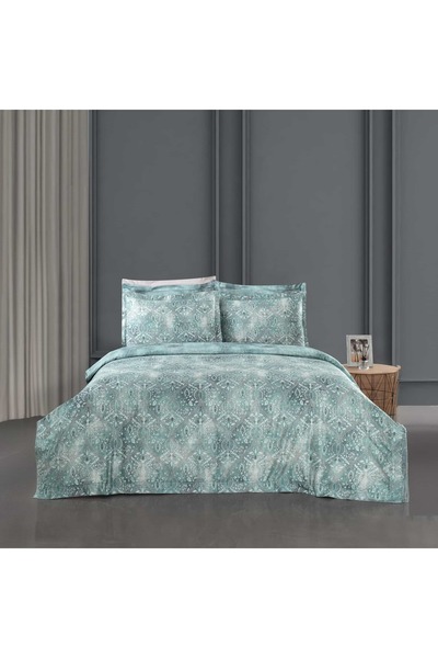 Yatsan Maison Oriental Merserize Pamuk Yeşil Nevresim Takımı