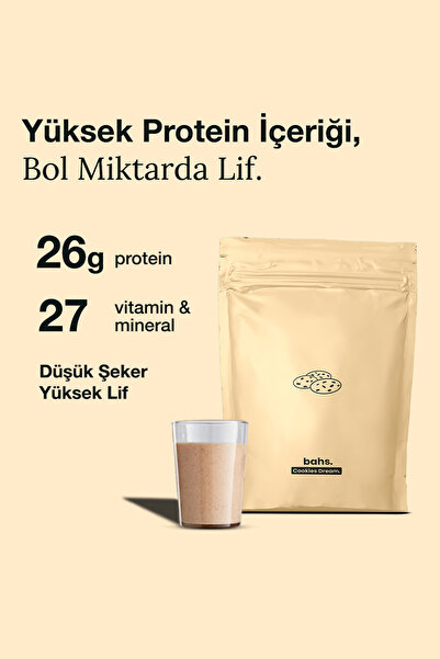 bahs. Proteinli Öğün Tozu - Cookies Dream 600gr - 10 Servis