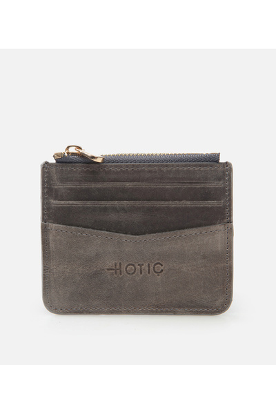 Hotiç Hakiki Deri Gri Erkek Cüzdan