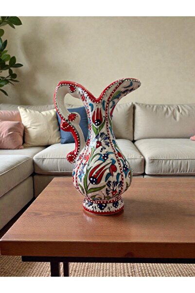 STORESZA El Yapımı 25Cm Kütahya Çinisi Aşurelik Çini Vazo