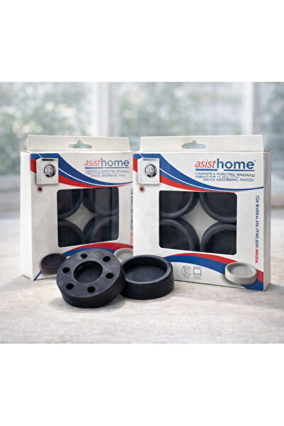 Asisthome Titreşim Önleyici ve Çizilme Önleyici Kauçuk Ayak Takım Seti ( Meta...