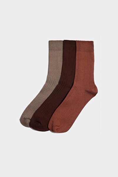 DeFacto Erkek 3'lü Pamuk Akrilik Uzun Çorap H1024AXNS