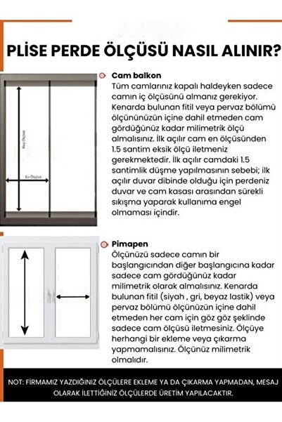 NetworkAvm Ekru Plise Katlanır Cam Balkon Perdesi - Ofis Perdesi - Mutfak Perdesi - Salon Perdesi