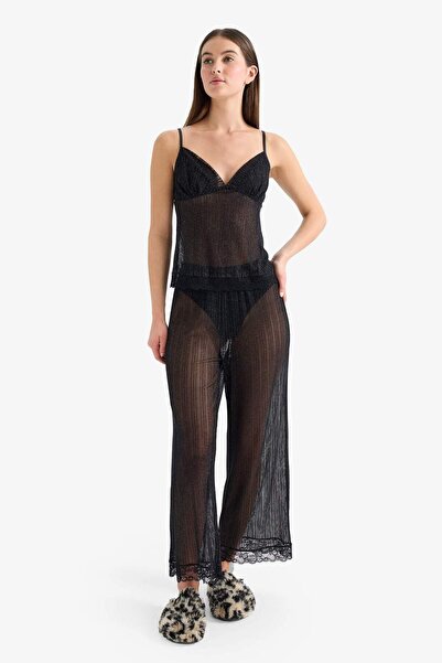 DeFacto Regular Fit Strappy 2-Piece Chiffon Set Fall in Love G1545Ax25Wn