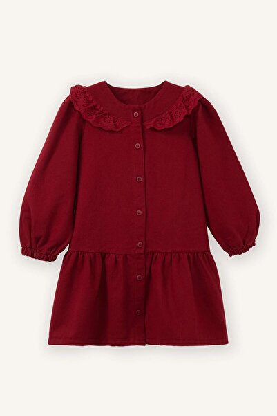 DeFacto Rochie din dantela gabardina cu guler pentru fetita G8189A526SP