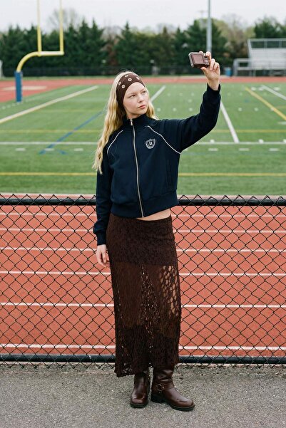 DeFacto Ασύμμετρη Φούστα Μίντι με Δαντέλα στην Κανονική Μέση G8588AX26SP