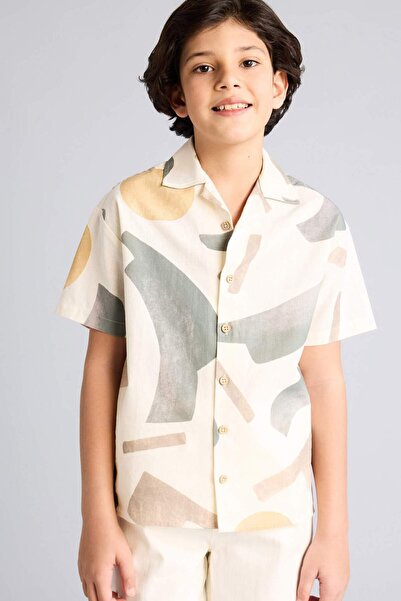 DeFacto Dečija majica kratkih rukava G6728A8/ER105 ECRU