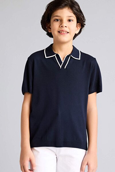 DeFacto Regular Fit Apaş Collar Viscose Sweater for Boys G6606A826Sp