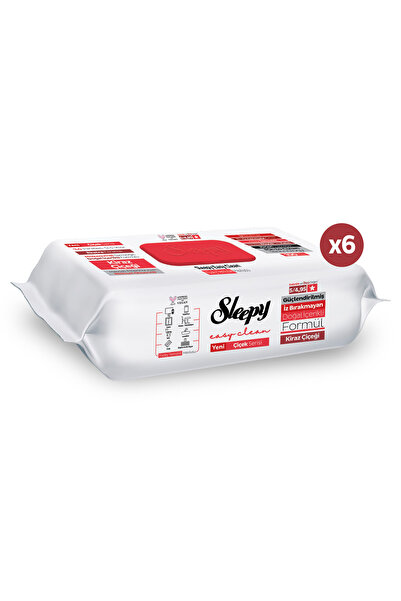 Sleepy Easy Clean Kiraz Çiçeği Yüzey Temizlik Havlusu Mendili 6x100 (600 Yaprak)