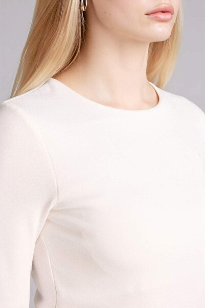 DeFacto Uska majica okrugla kragna Osnovna jednobojna Modal Dugačka majica G8...