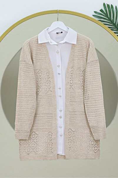 Modamorfo Διάτρητη Πλεκτή Ζακέτα - Stone Seasonal
