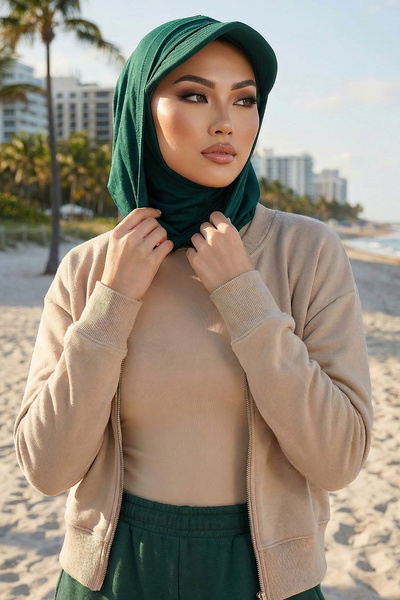 Aisha's Design Boneta instantanee pentru femei din bumbac pieptănat cu protec...