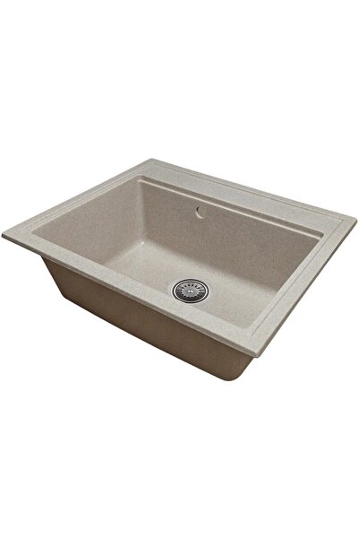 SANITEC Chiuveta bucatarie Vena SN9034BEJ, granit-compozit, bej mat, 1 cuva, ...