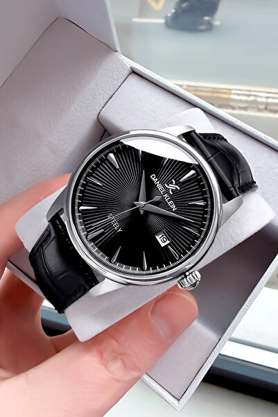 Daniel Klein Steely Çelik Kasa Erkek Kol Saati - Su Geçirmez - Siyah Deri Kor...