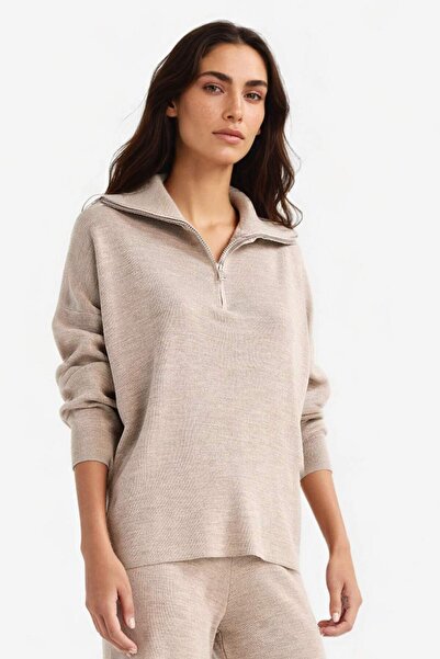 DeFacto Πλεκτό πουλόβερ με μισό φερμουάρ κανονικής εφαρμογής F2907AX25AU