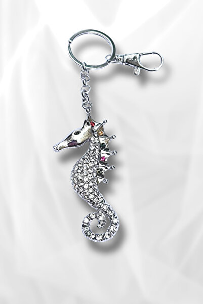 Luxe Loom Zarafetin Işıltısı Zircon Stone and Colorful Crystal Seahorse Figur...