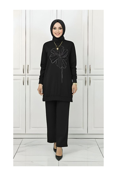 Genel Markalar NUR SEMA TAKIM Likralı Kristal Pamuklu Kumaş Tesettür İkili Ta...