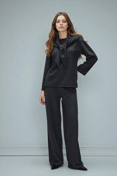 DeFacto Širokogabarske Selanik pletenje platnene pantalone G8577AX26SP