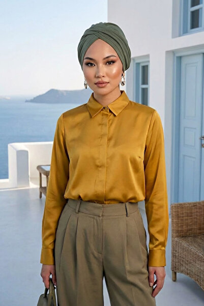 Aisha's Design Зимна скромна забрадка, B-9O, каки