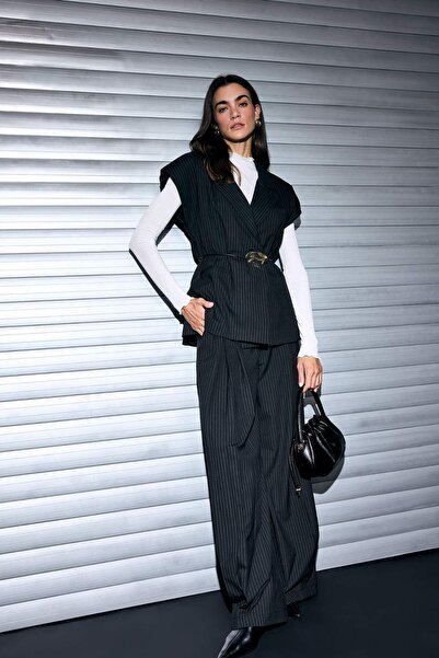 DeFacto Wide Leg Zippered Regular Waist Trousers G7822Ax26Sp