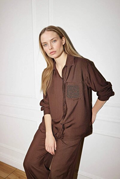 DeFacto Relax Fit Naborana tkanina košulja G9133AX26SP