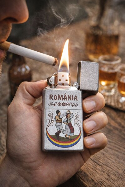 Eom Metal lighter type zippo souvenir Romania