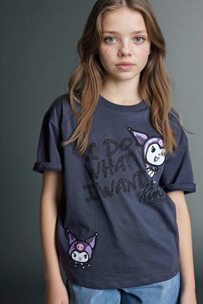 DeFacto تي شيرت بناتي G8185A8/AR1 ANTHRA