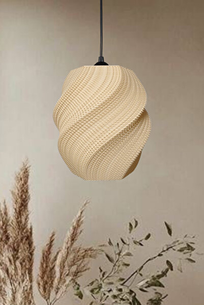 decory Nunky Hasır Renk Rattan Görünümlü Avize, Pinterest Tarzı Tekli Sarkıt ...