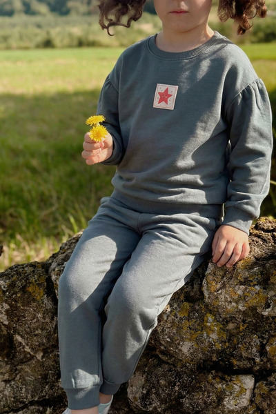 Cigit Detaljan set dukseva sa etiketom za decu od 1 do 7 godina, zeleni